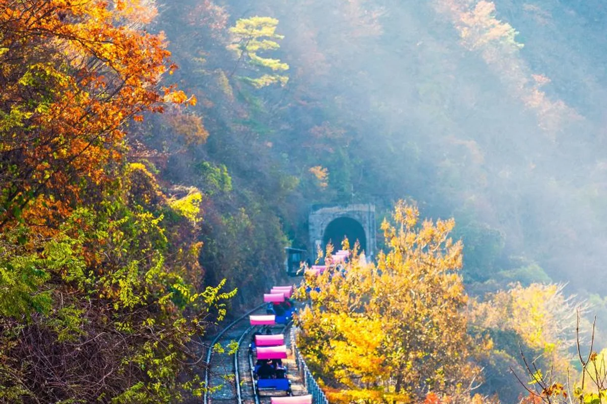 레일바이크 주차 편한 곳 (출처 : 한국관광공사)